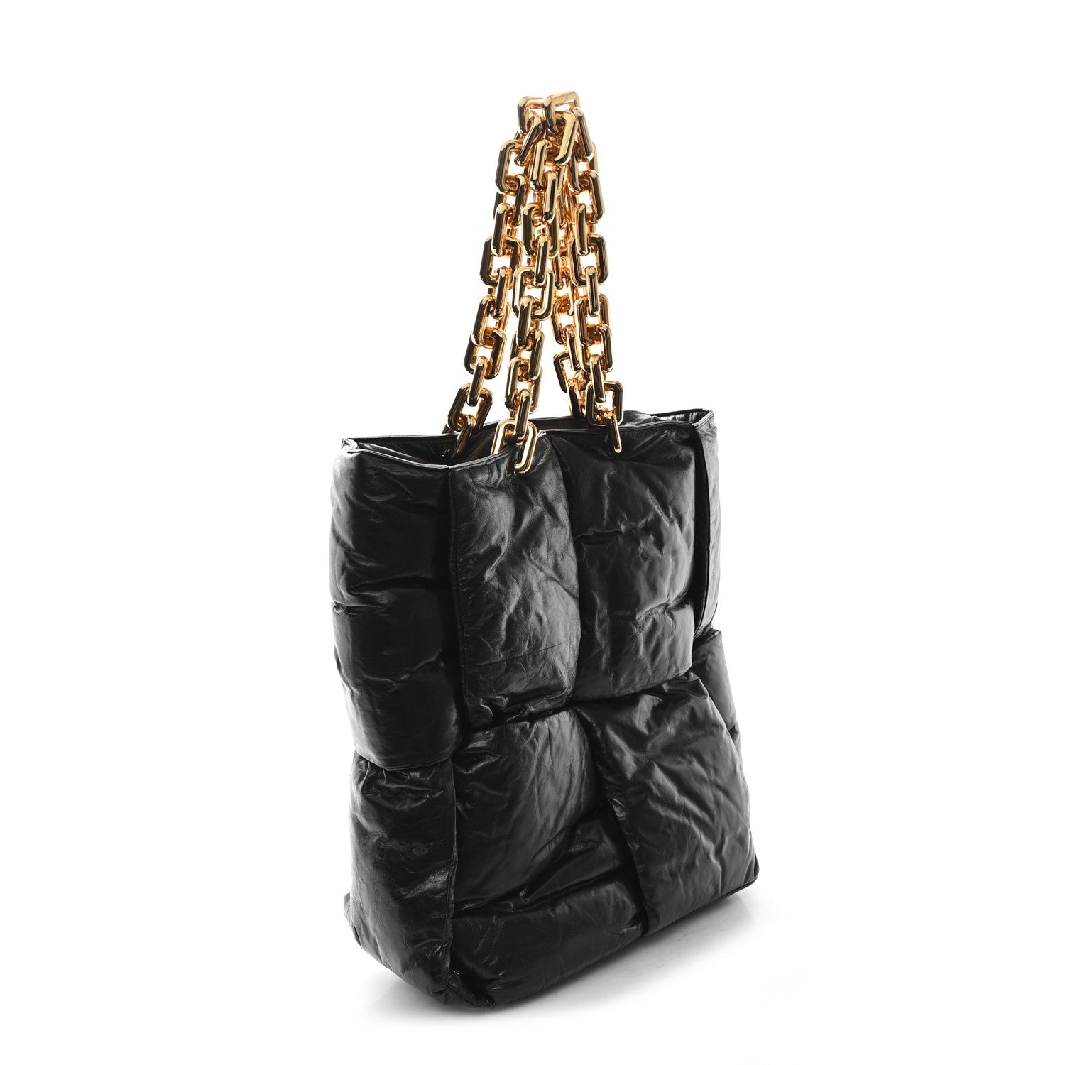 Calfskin Maxi Intrecciato Puffy Chain Tote Bag Fondente