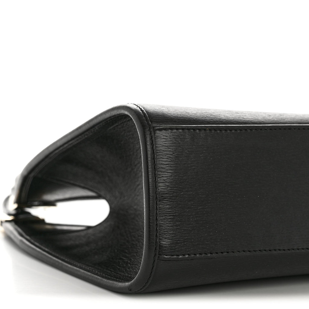 Calfskin Bardot Hobo Black