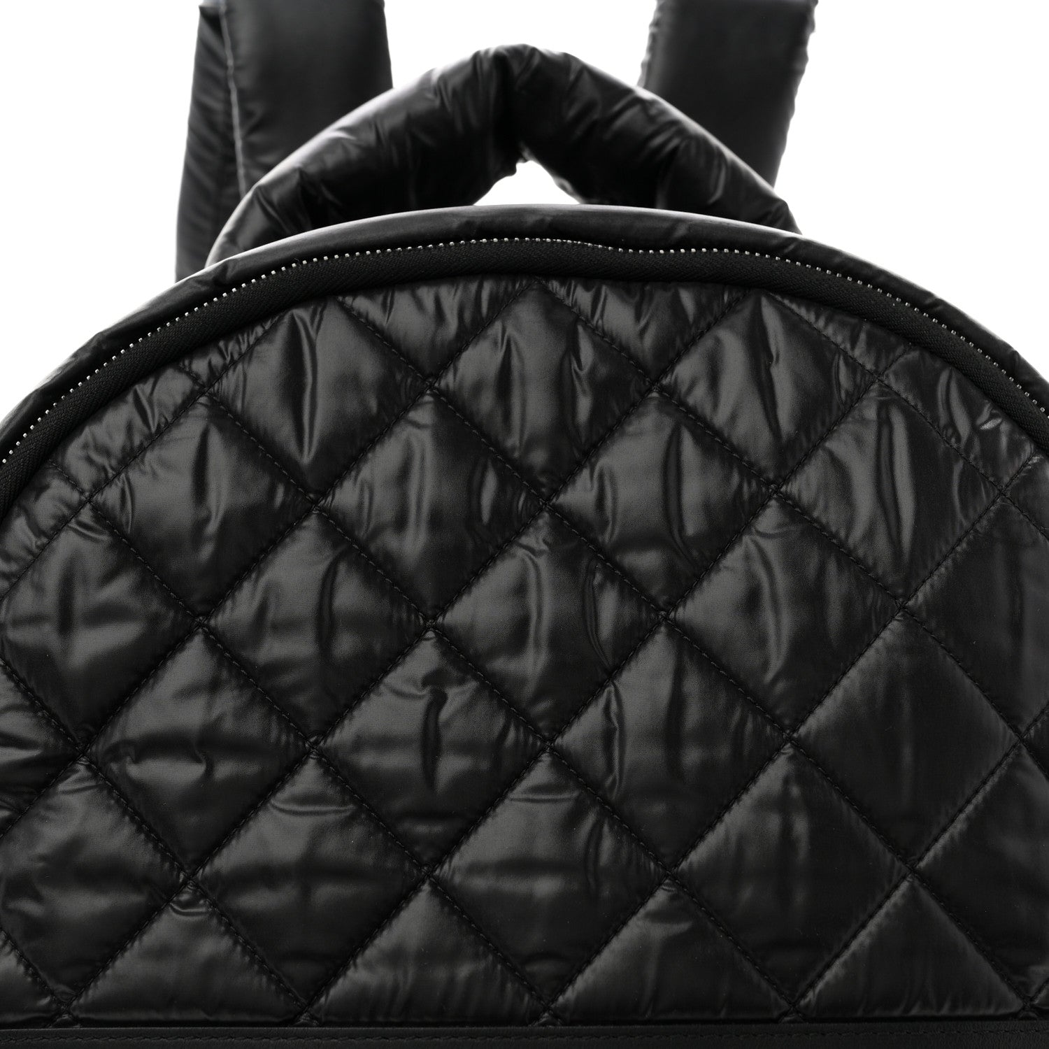 Nylon Quilted Coco Cocoon Backpack Black