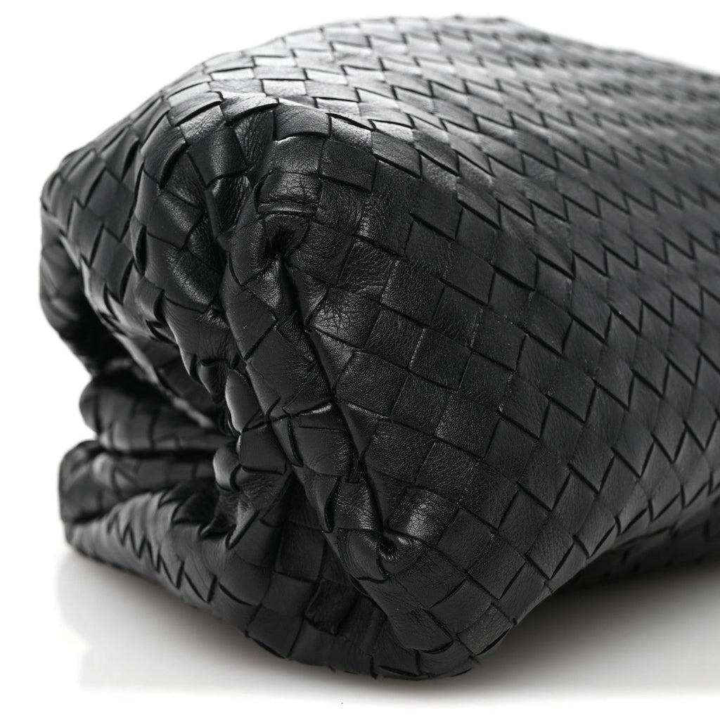 Nappa Maxi Intreccio The Pouch Oversized Clutch Black