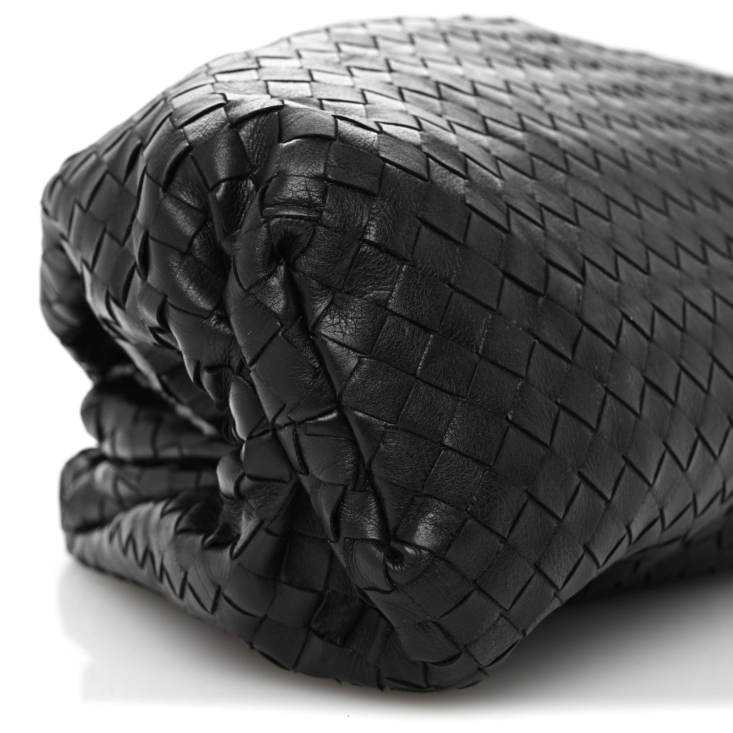 Nappa Maxi Intreccio The Pouch Oversized Clutch Black