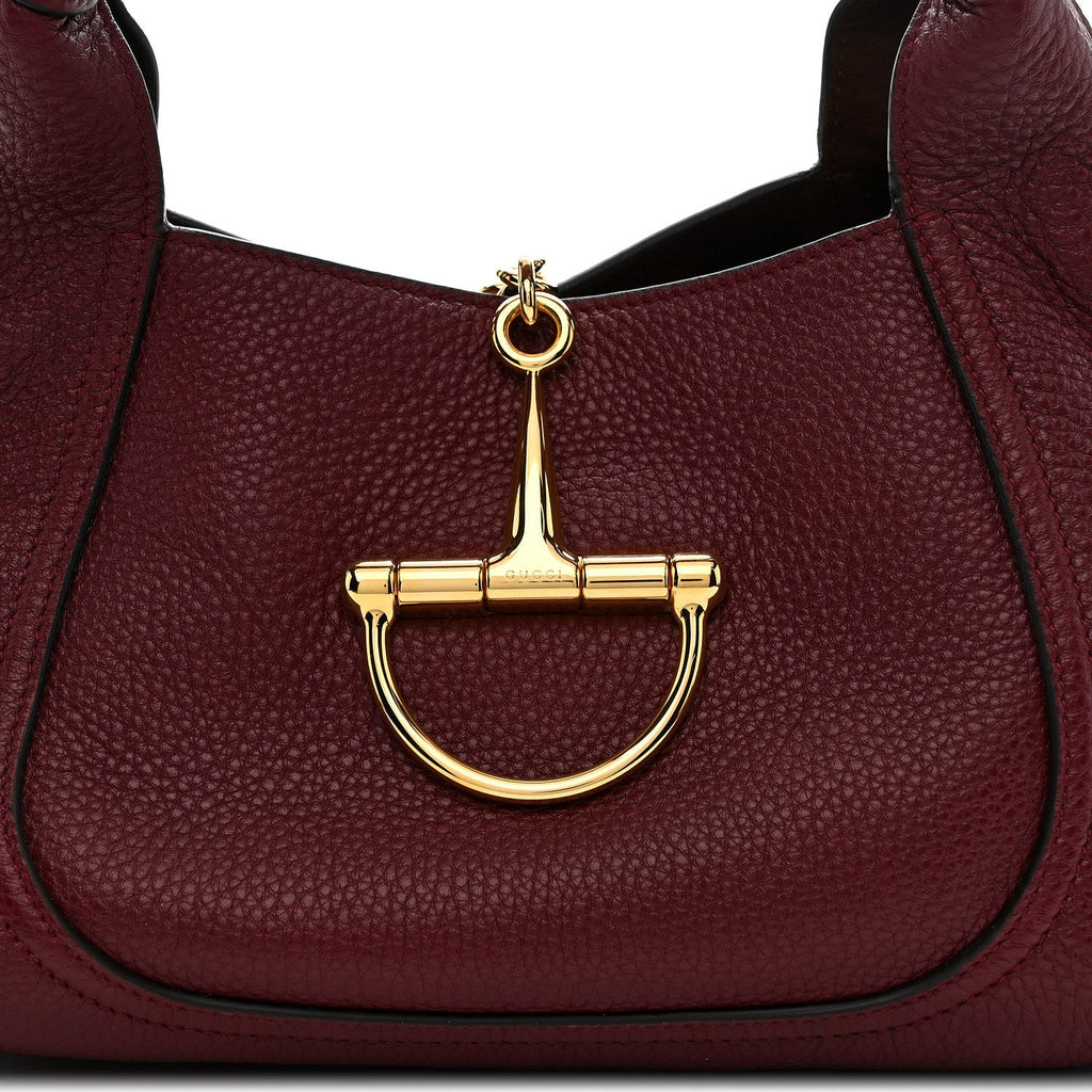 Grained Calfskin Softbit Medium Shoulder Bag Rosso Ancora