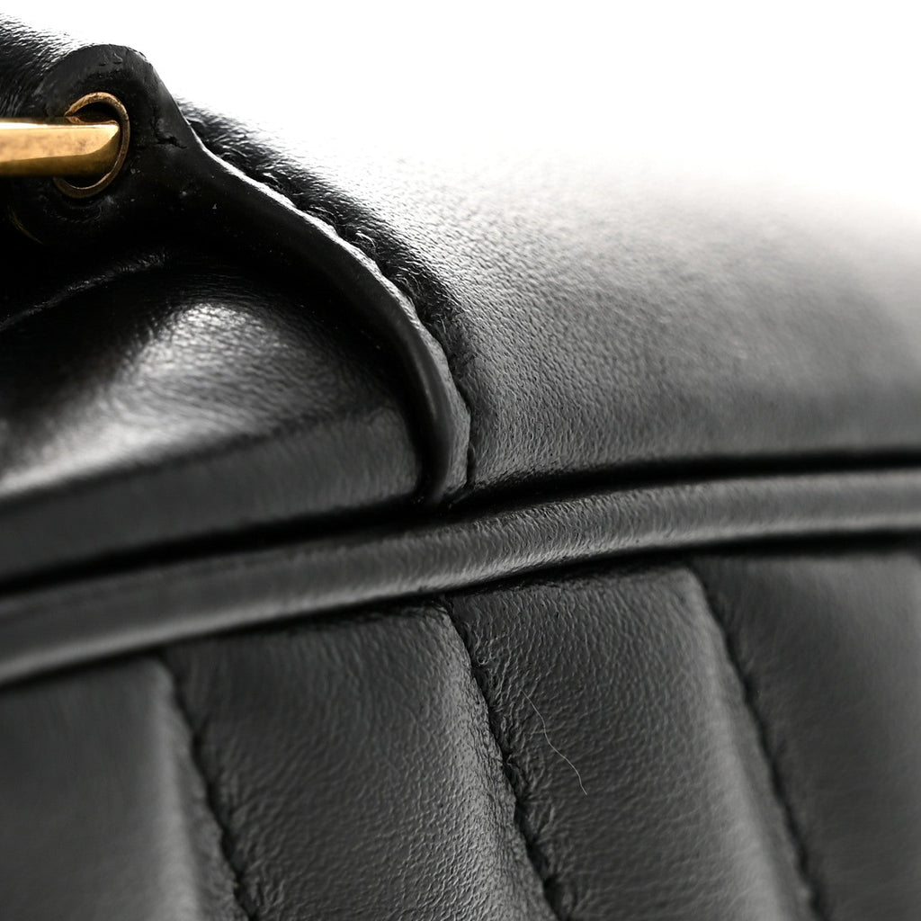 Calfskin Matelasse Monogram Lou Camera Bag Black