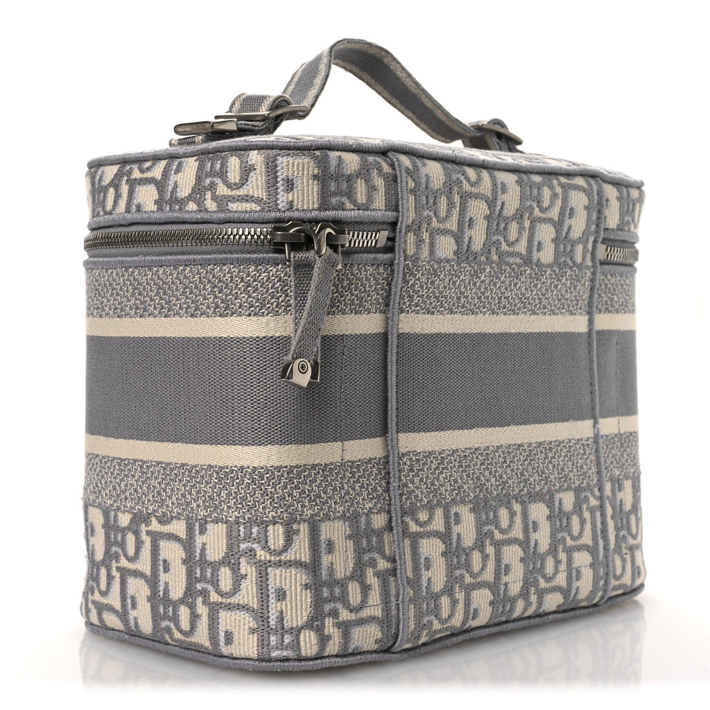 Oblique Diortravel Vanity Case Grey