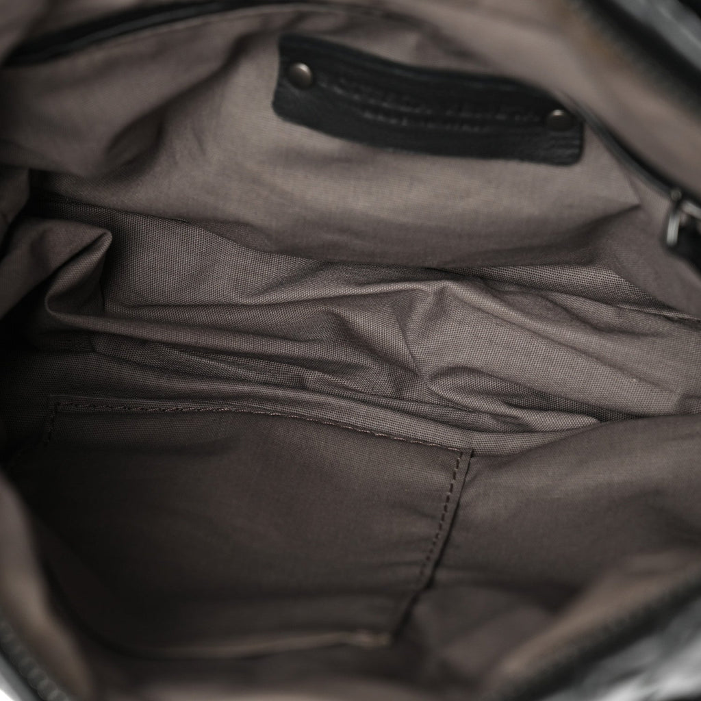 Nappa Intrecciato Crossbody Messenger Black