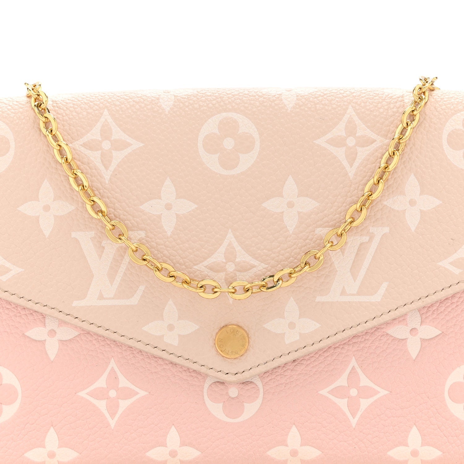 Empreinte Spring in the City Felicie Pochette Chain Wallet Pink Beige Yellow