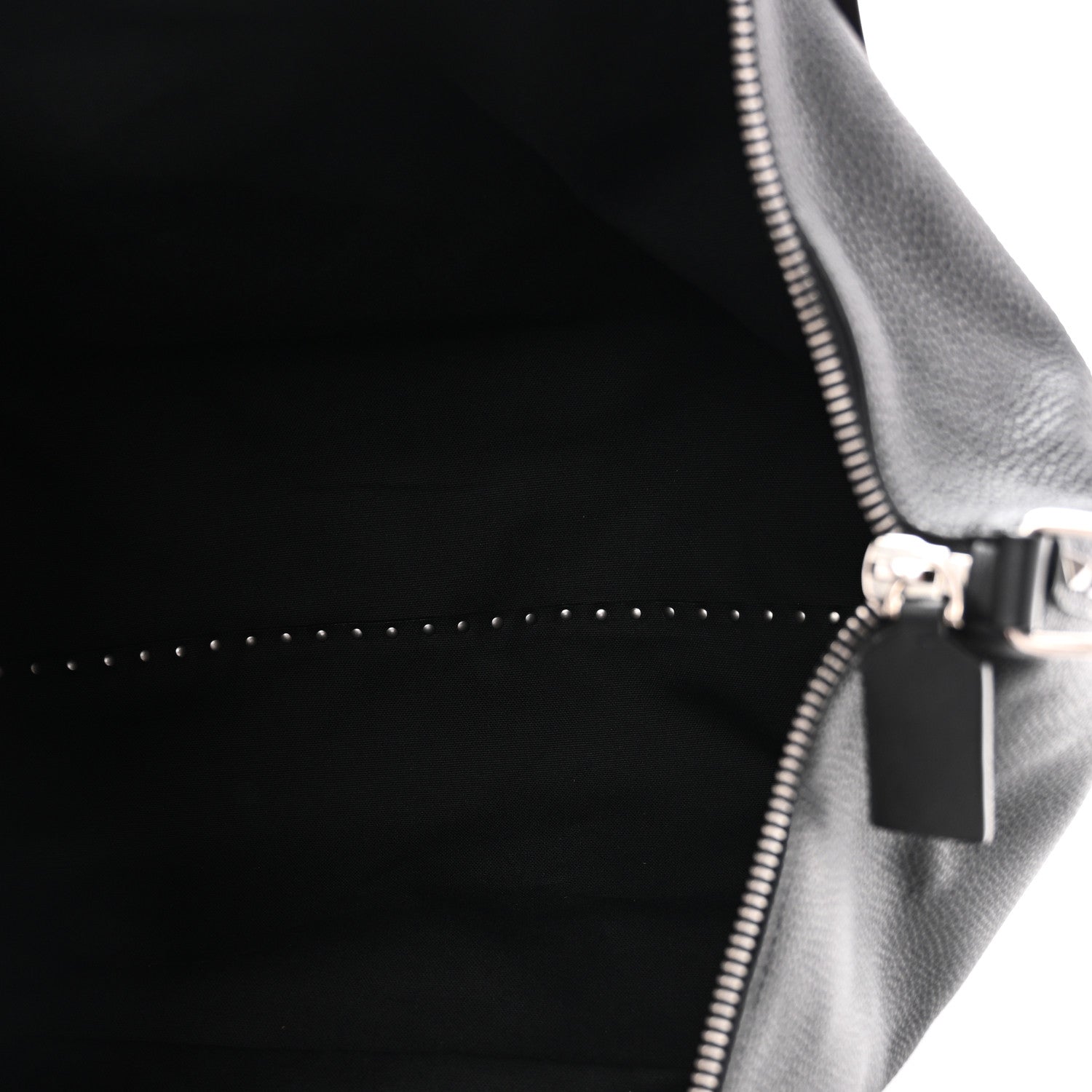 Grained Calfskin Rockstud Travel Tote Bag Black