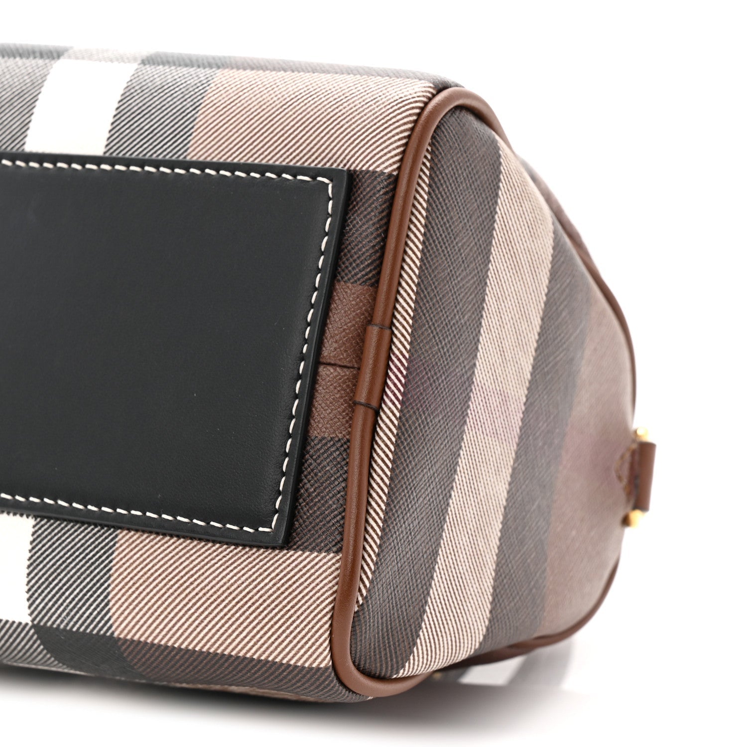 E-canvas Check Mini Bowling Bag Dark Birch Brown
