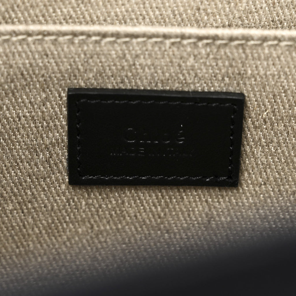 Calfskin Linen Medium Woody Tote Deep Denim