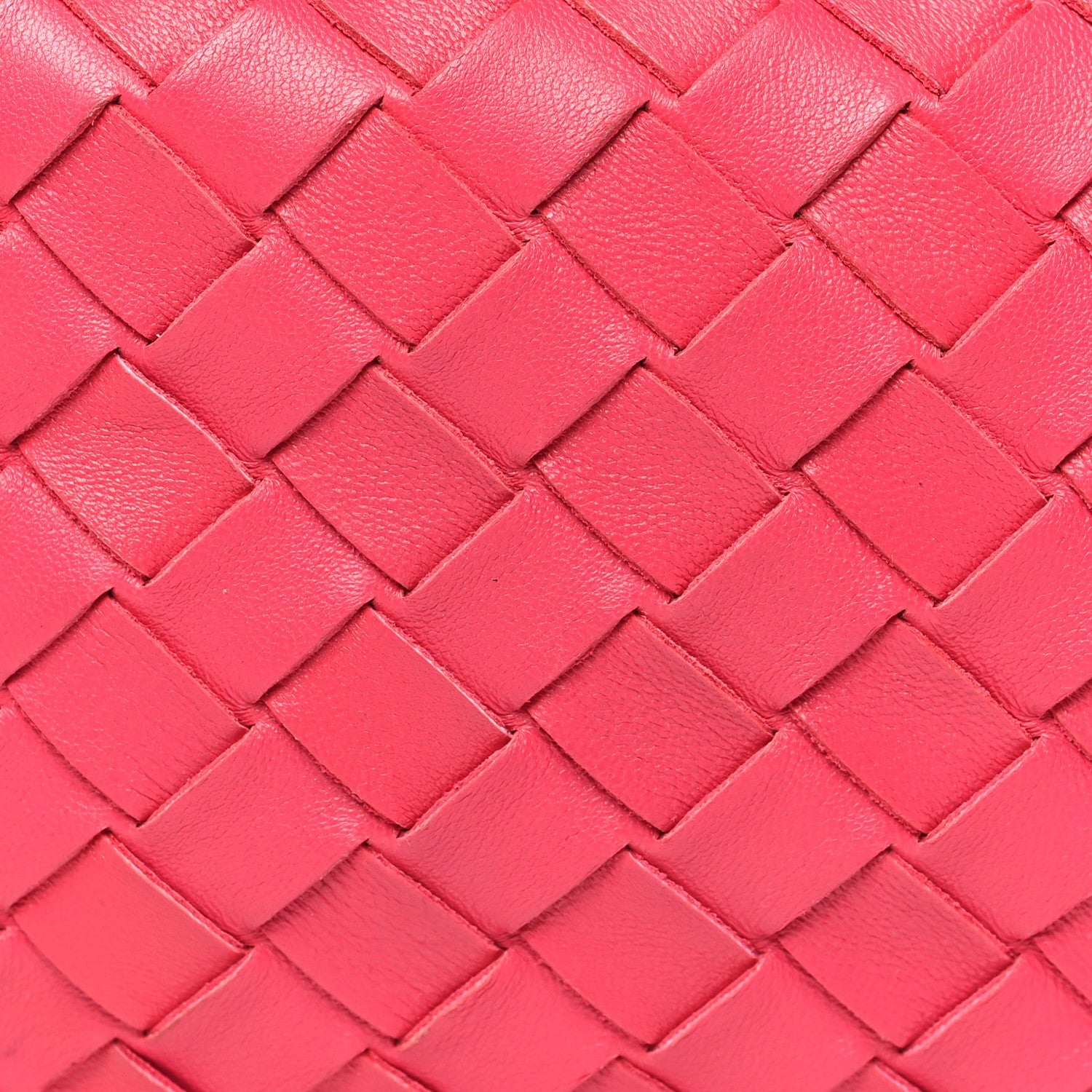 Nappa Intrecciato Small Turn Pouch Cranberry