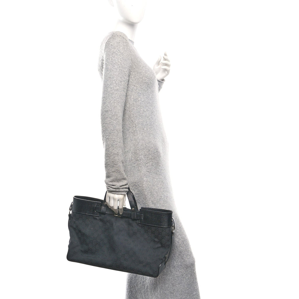 Monogram Large Tote Black