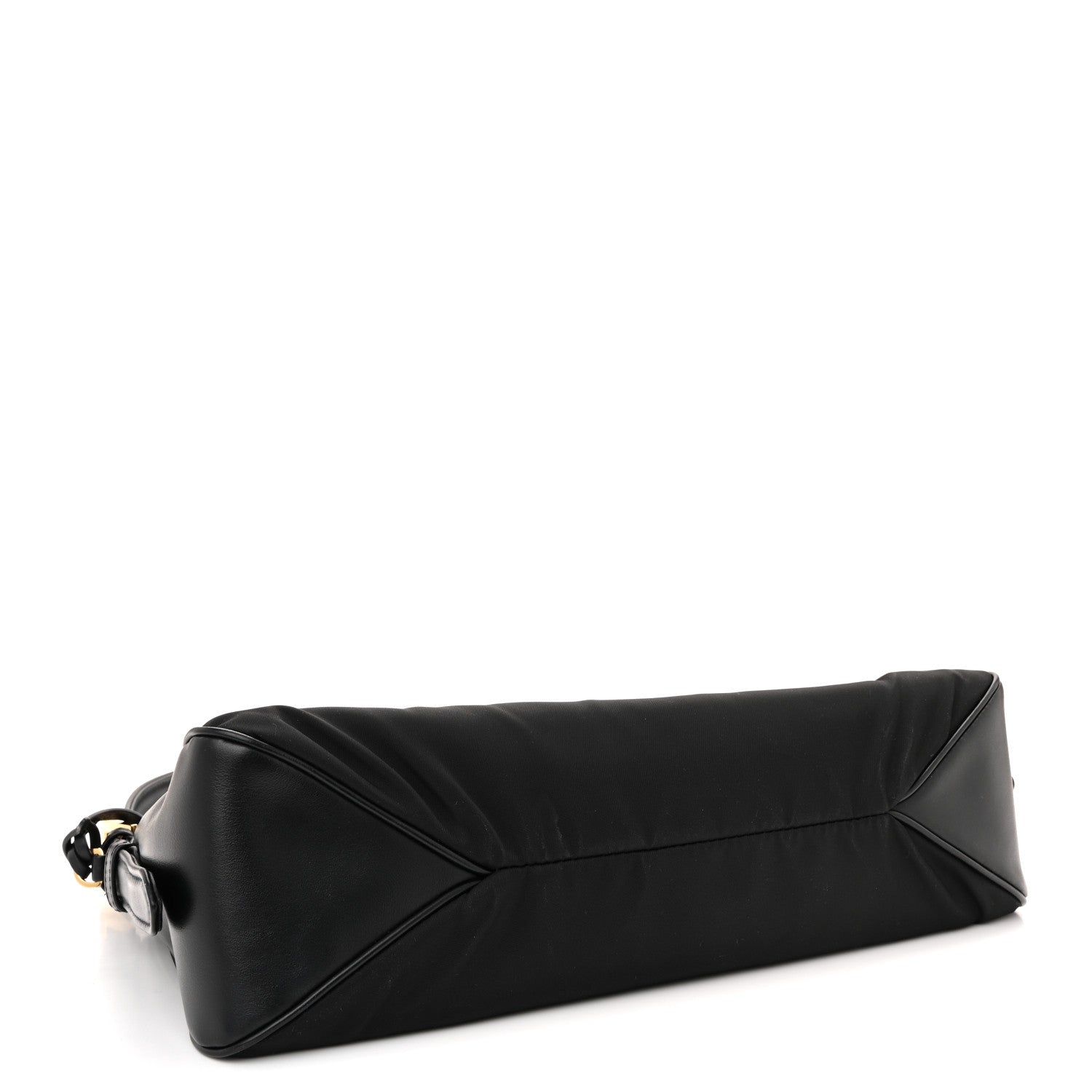 Re-Nylon Vitello Large Aimee Shoulder Bag Black