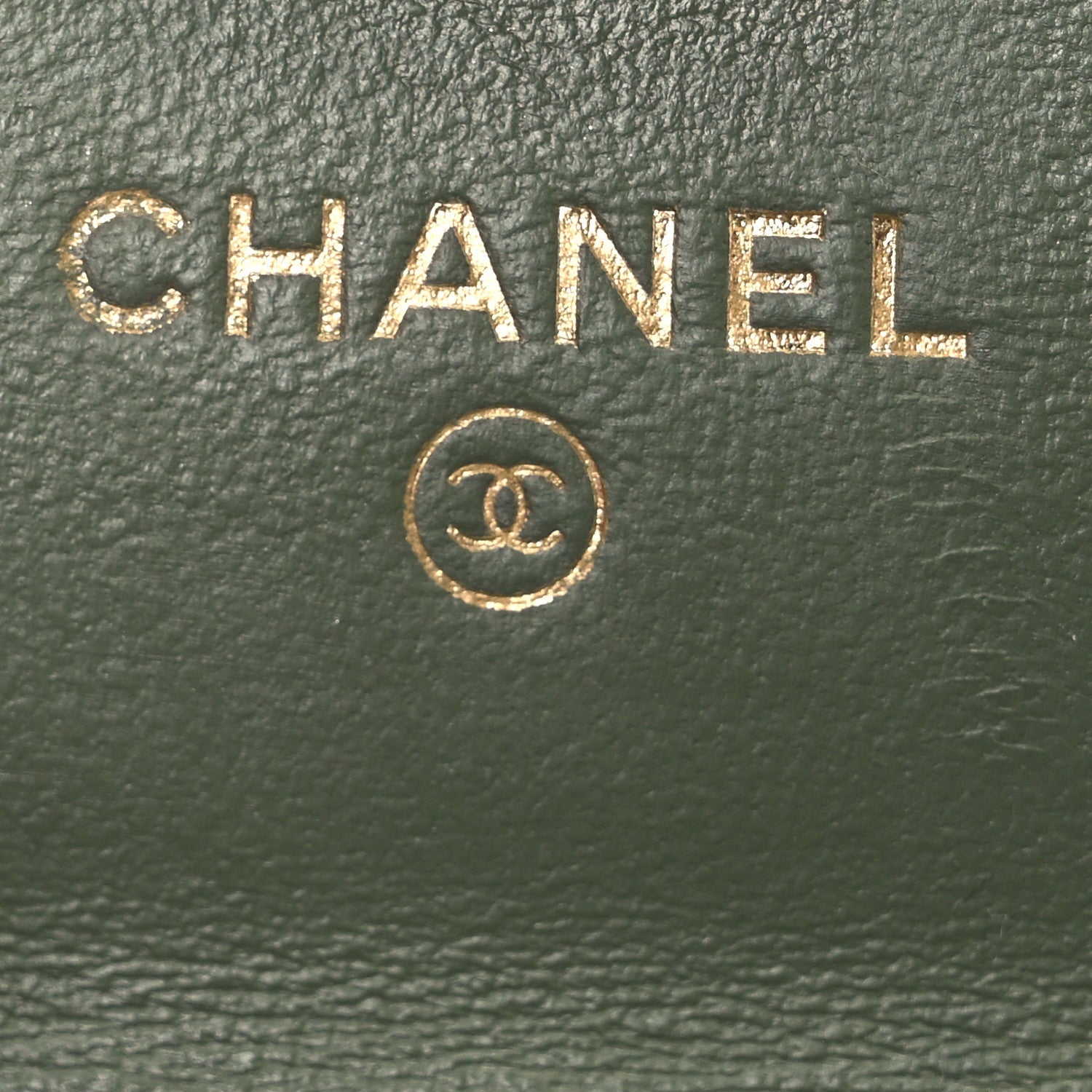 Lambskin Quilted Trendy CC  Holder On Chain Green