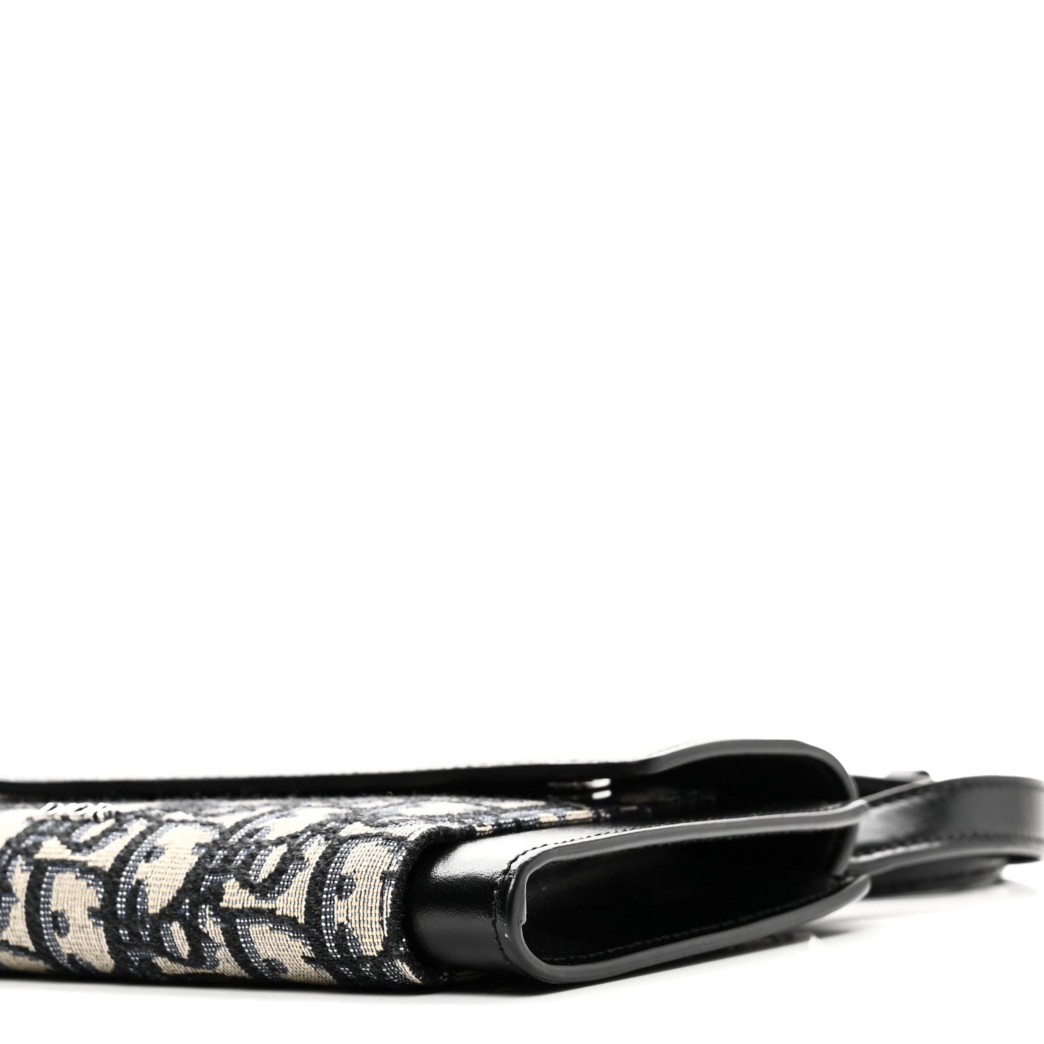 Oblique Smooth Calfskin Elite Wallet On Strap Black Blue