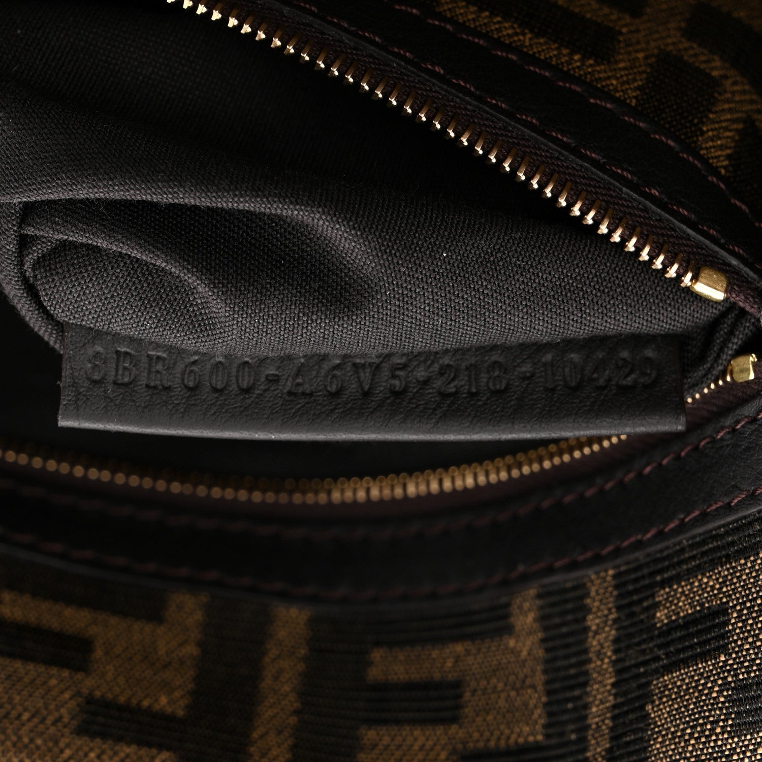 Fabric Jacquard FF 1974 Medium Baguette Tobacco Moro Black