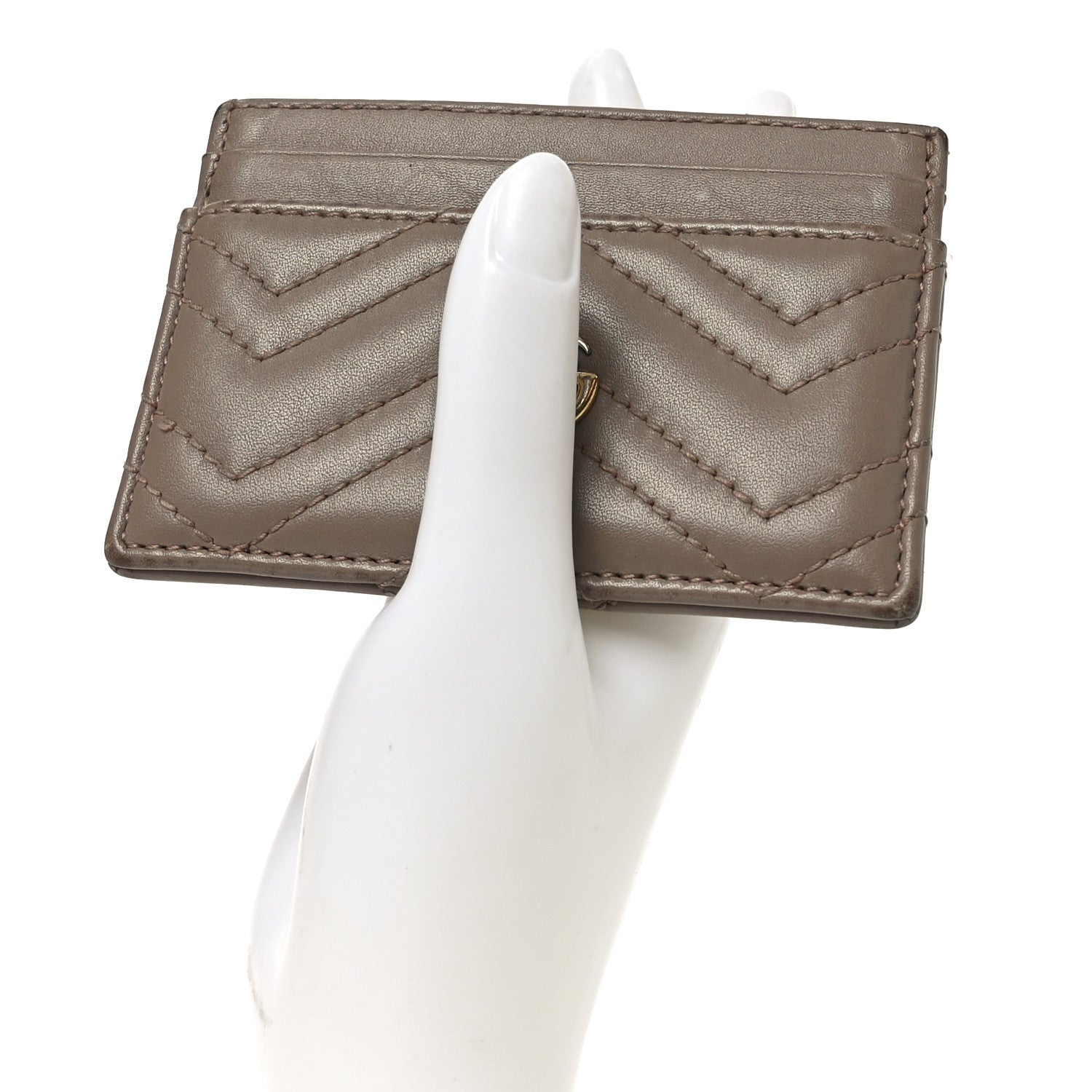 Calfskin Matelasse GG Marmont  Holder Porcelain Rose