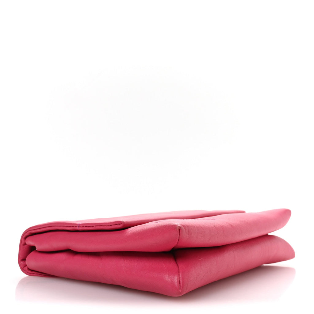 Lambskin Quilted Mini Sugar Flap Shoulder Bag Fuchsia