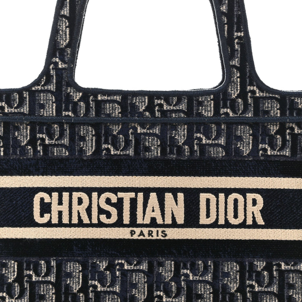 Velvet Oblique Mini Book Tote Blue Multicolor