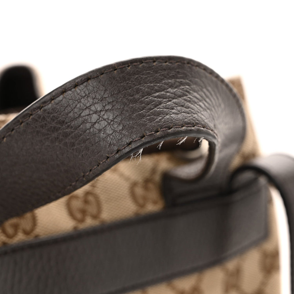 Monogram Dollar Calfskin O Drawstring Backpack Beige Ebony Testa di Moro Dark Chocolate