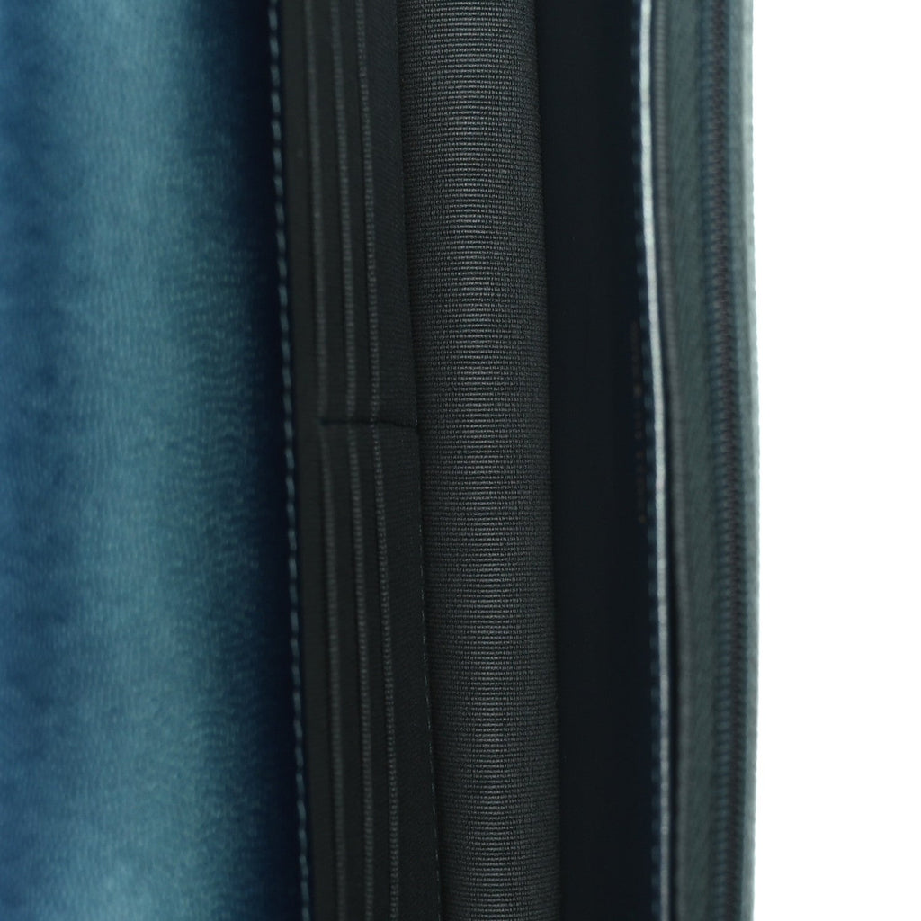 Iridescent Caviar Quilted Wallet on Chain WOC Dark Blue
