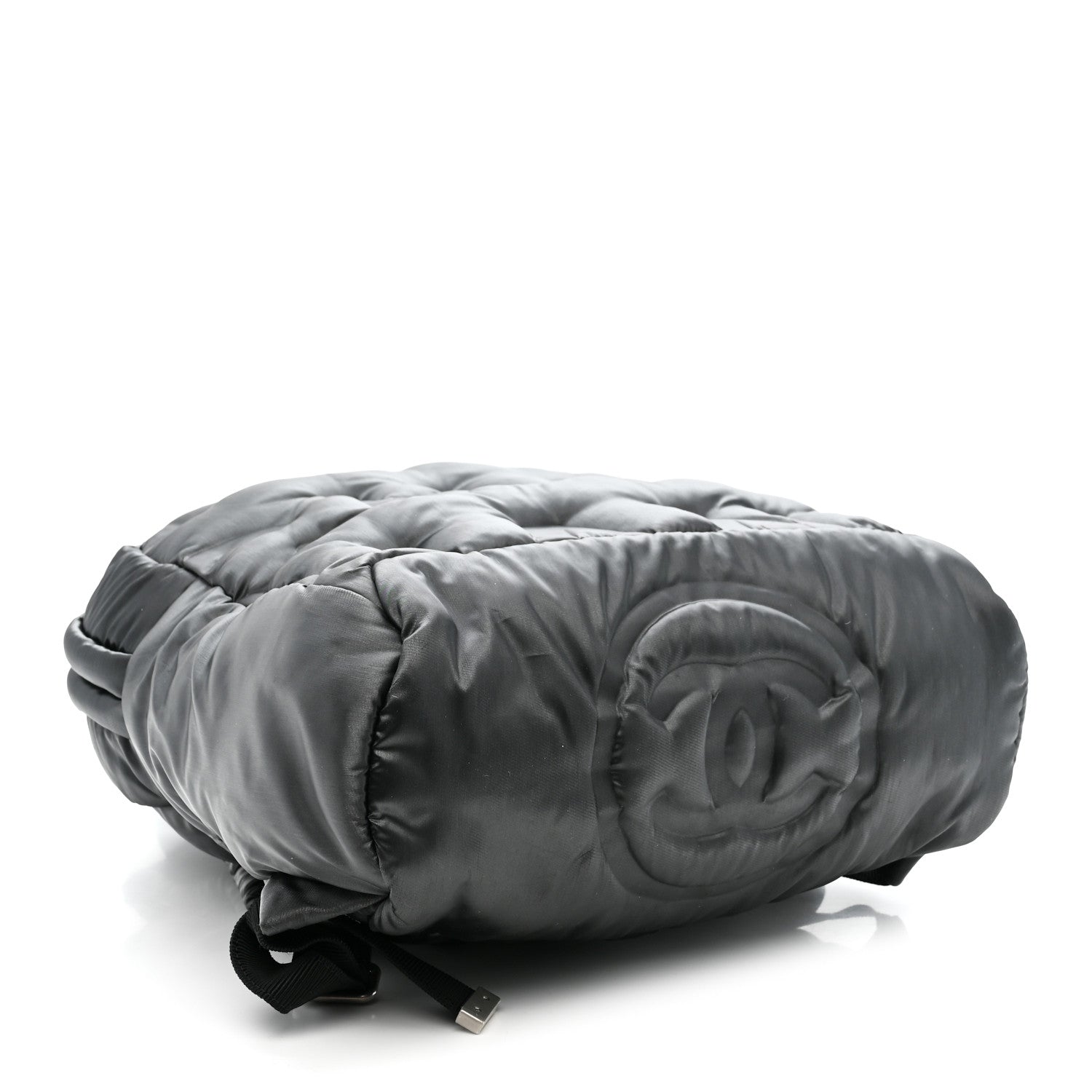 Nylon Embossed Small Doudoune Backpack Grey
