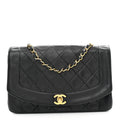 Lambskin Quilted Medium Single Flap Black