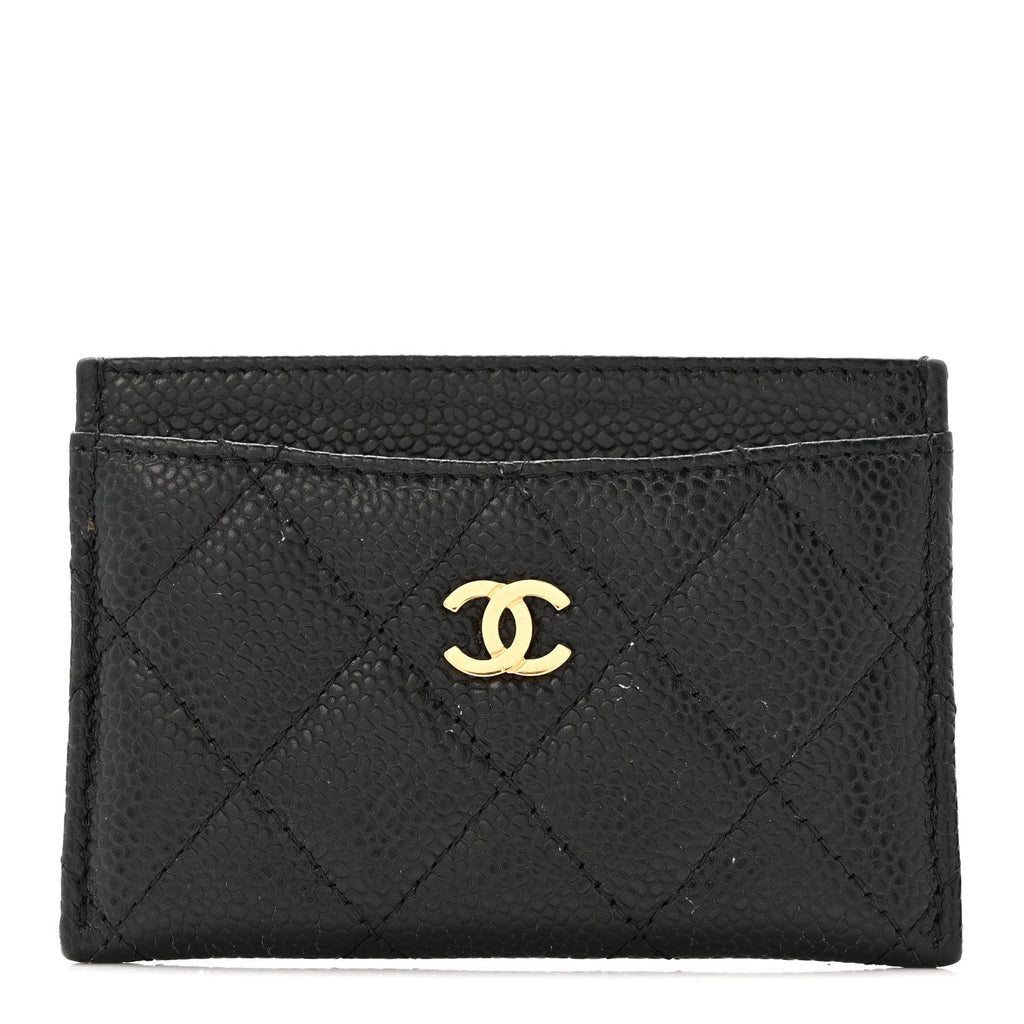 Caviar Quilted  Holder Black