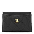 Caviar Quilted  Holder Black