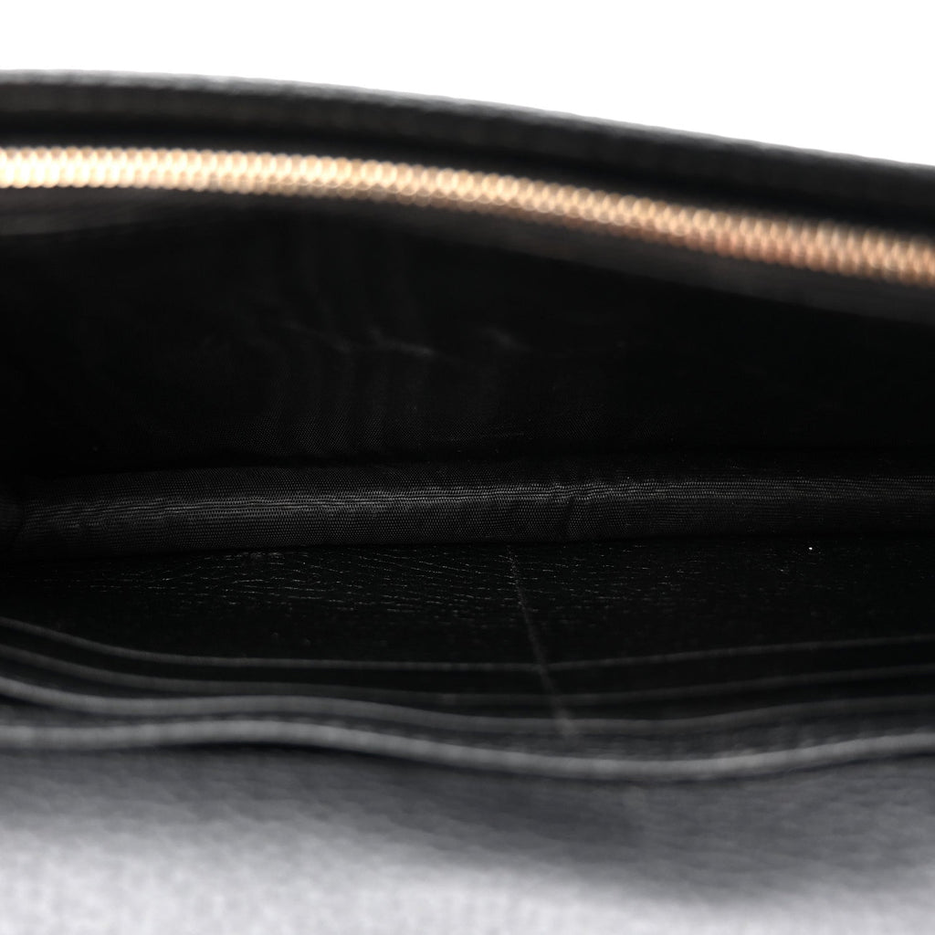 Pebbled Calfskin Soho Wallet On Chain Black