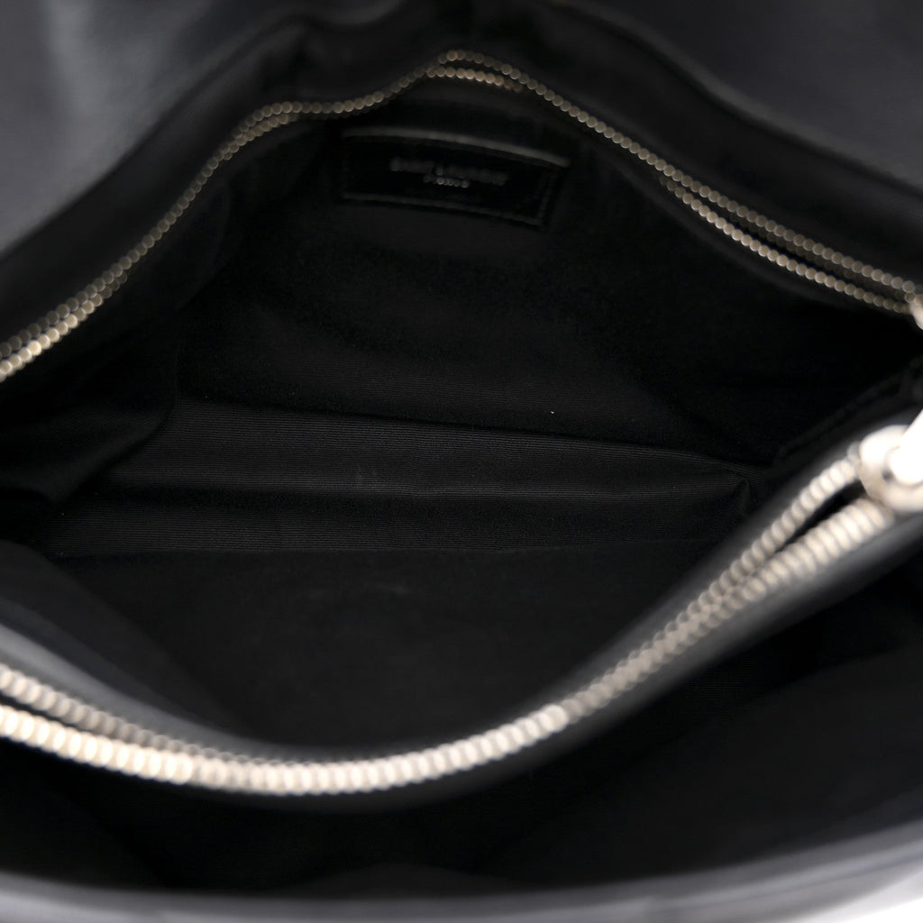Calfskin Y Quilted Monogram Medium Loulou Chain Satchel Storm