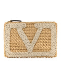 Raffia Viva Superstar Clutch Naturale Butter