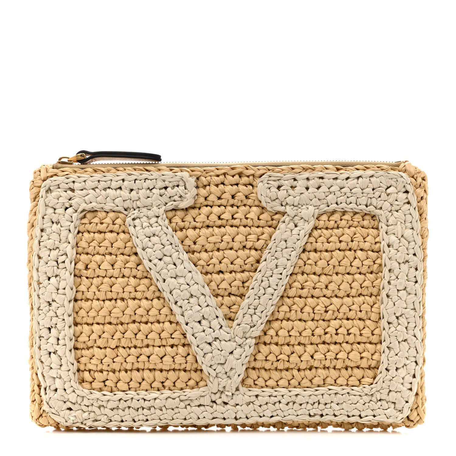 Raffia Viva Superstar Clutch Naturale Butter
