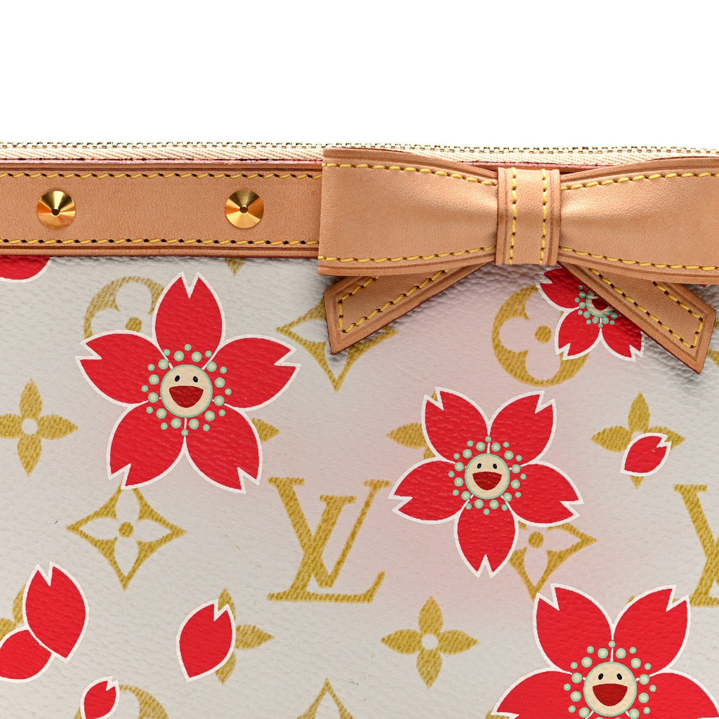 Monogram Cherry Blossom Pochette Accessories Red