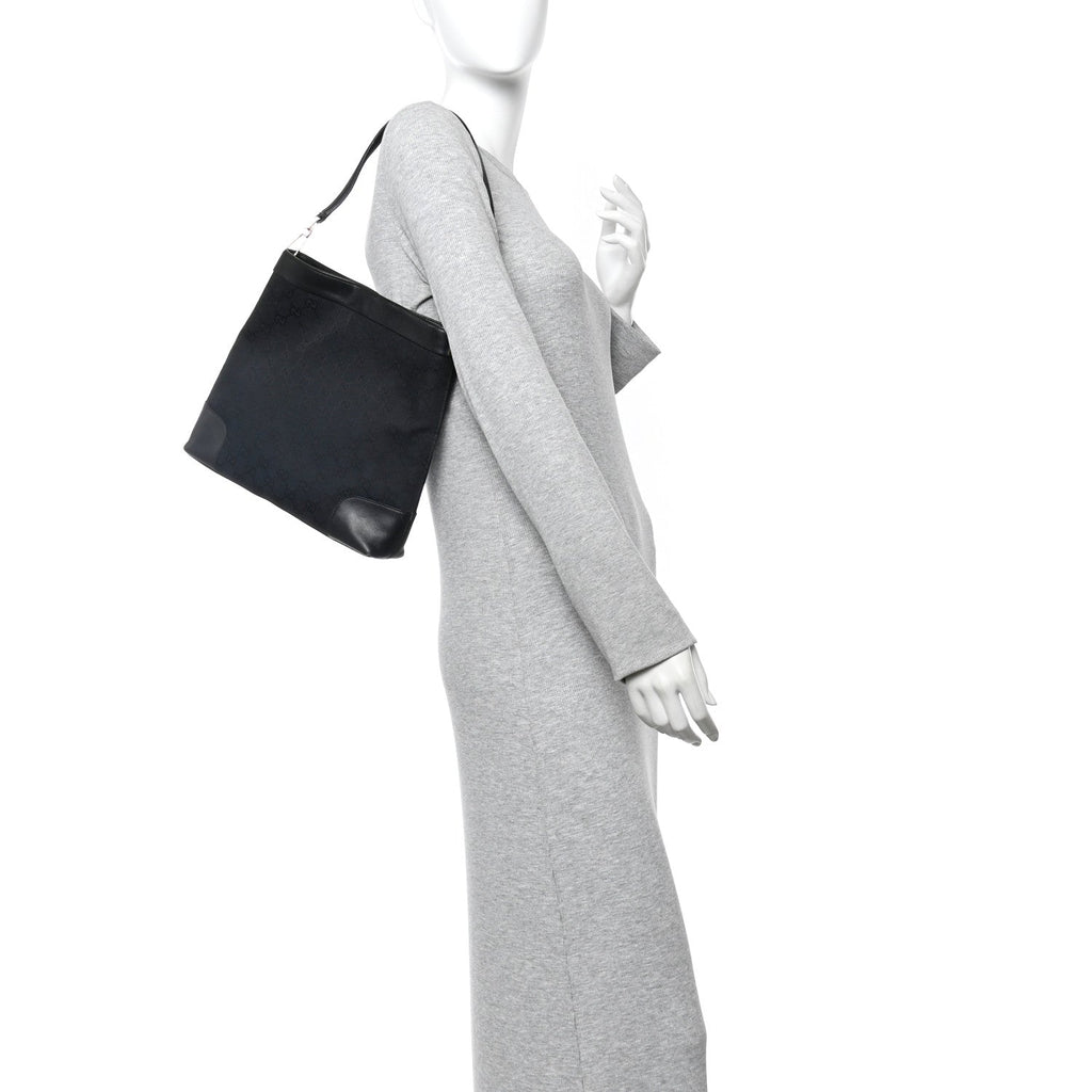 GG Monogram Shoulder Bag Black