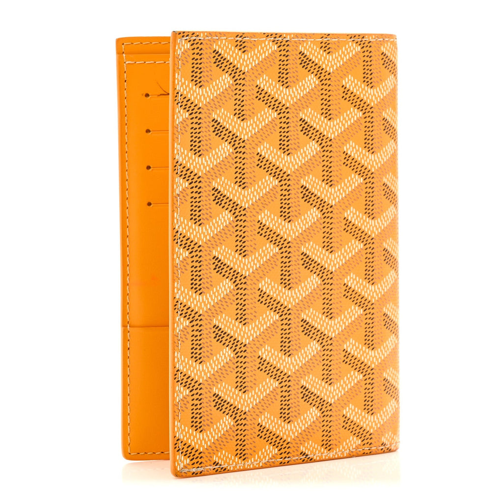 Goyardine Passport Wallet Yellow