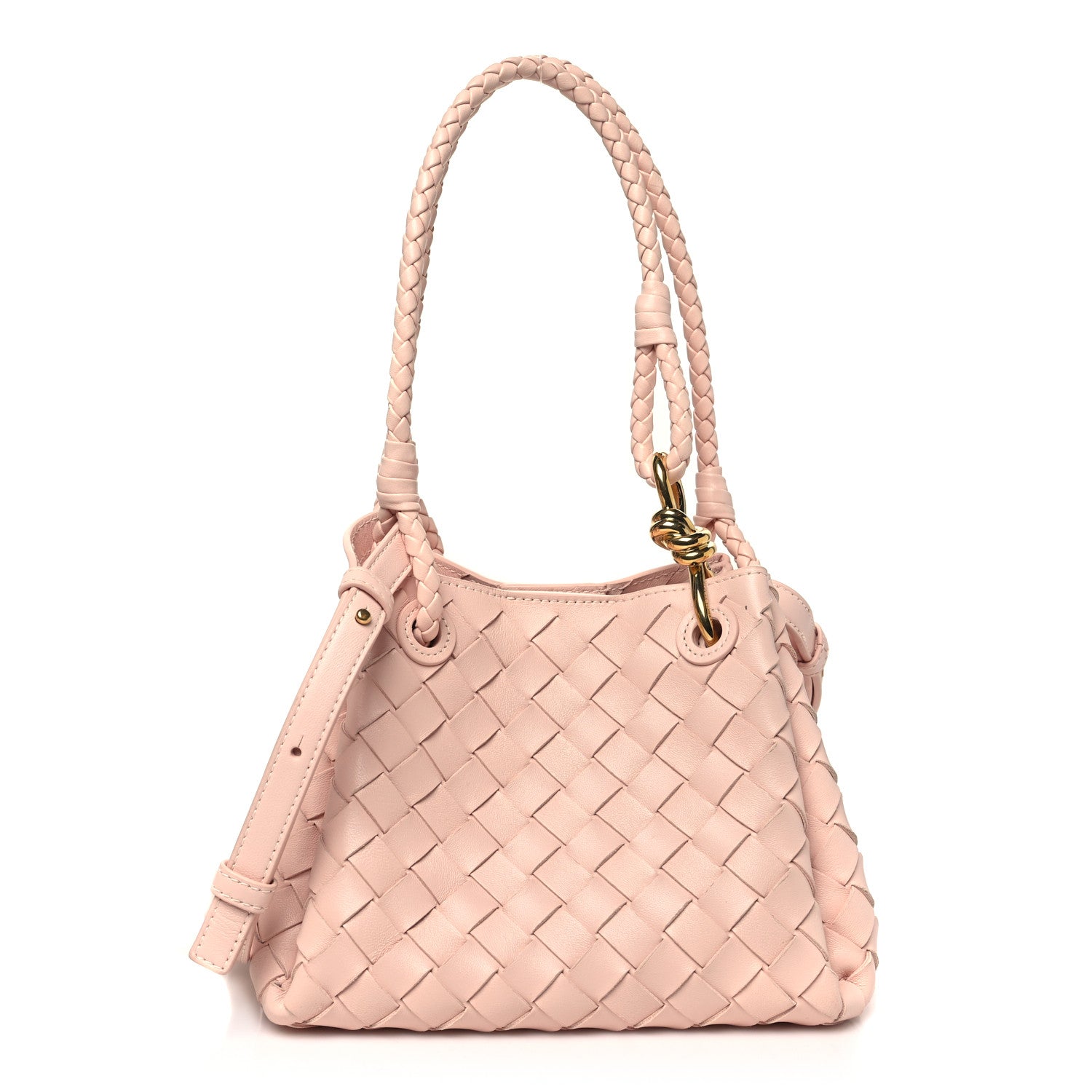 Nappa Intrecciato Small Parachute Shoulder Bag Cameo
