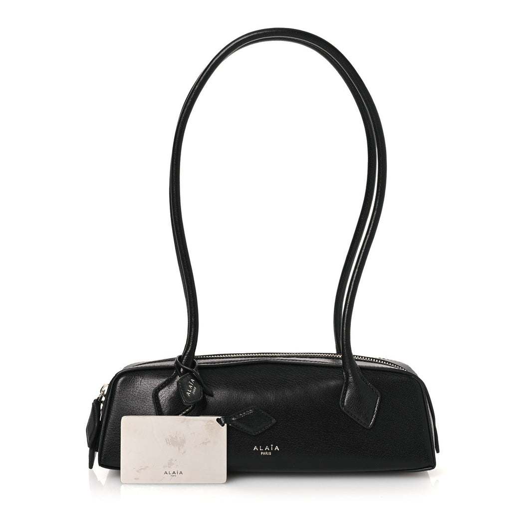 Shiny Goatskin Small Le Teckel Bag Black