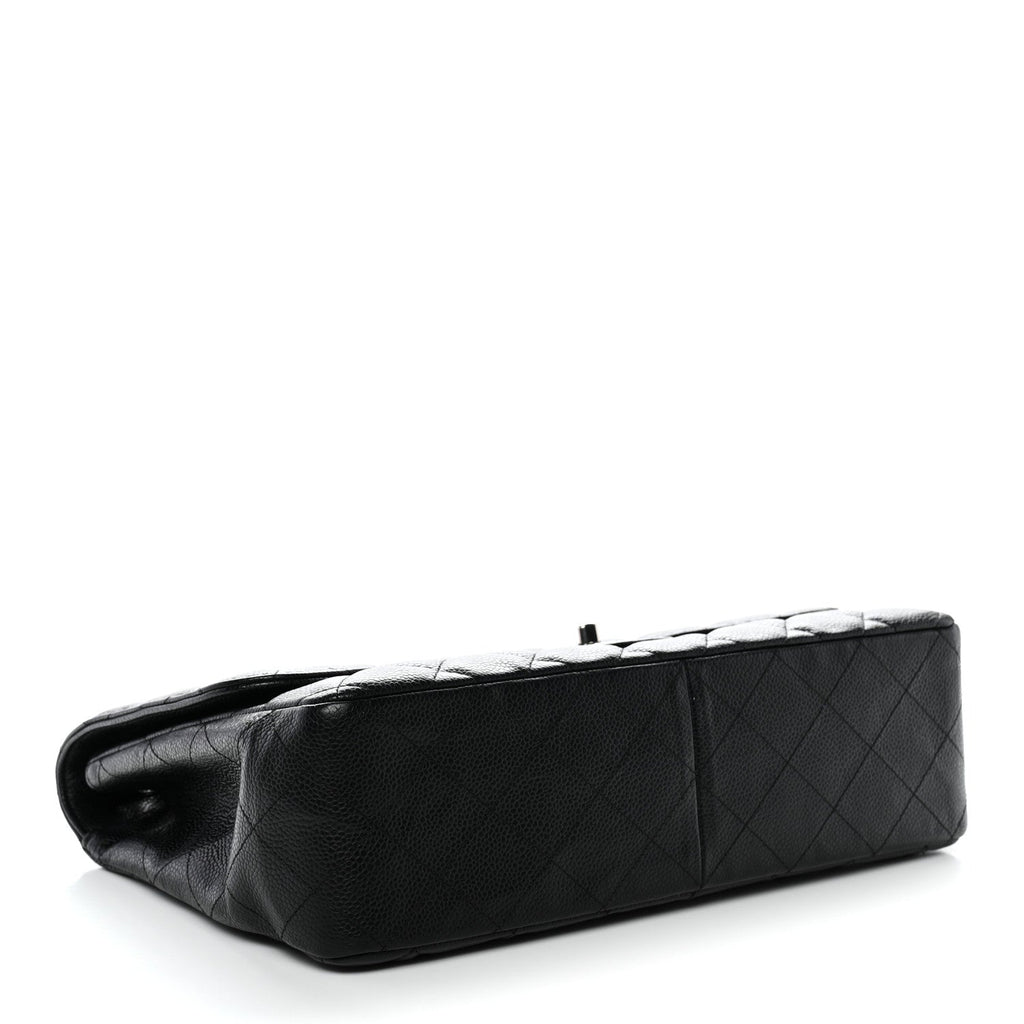 Caviar Quilted Jumbo Single Flap Black