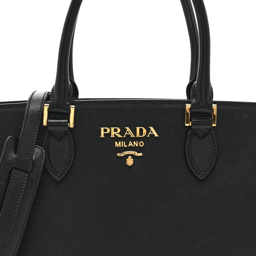 Saffiano Soft Calfskin Large Tote Black