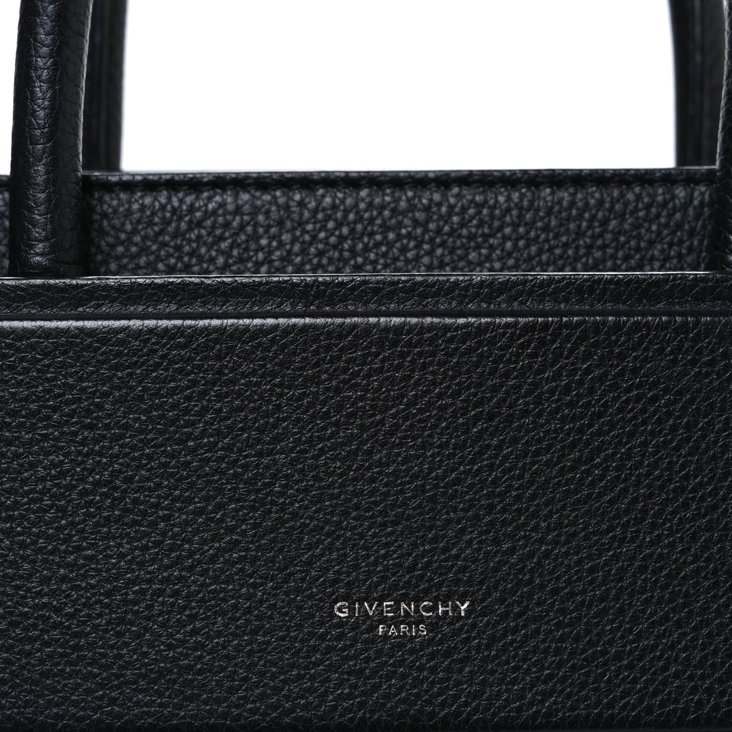 Grained Calfskin Small Horizon Satchel Black