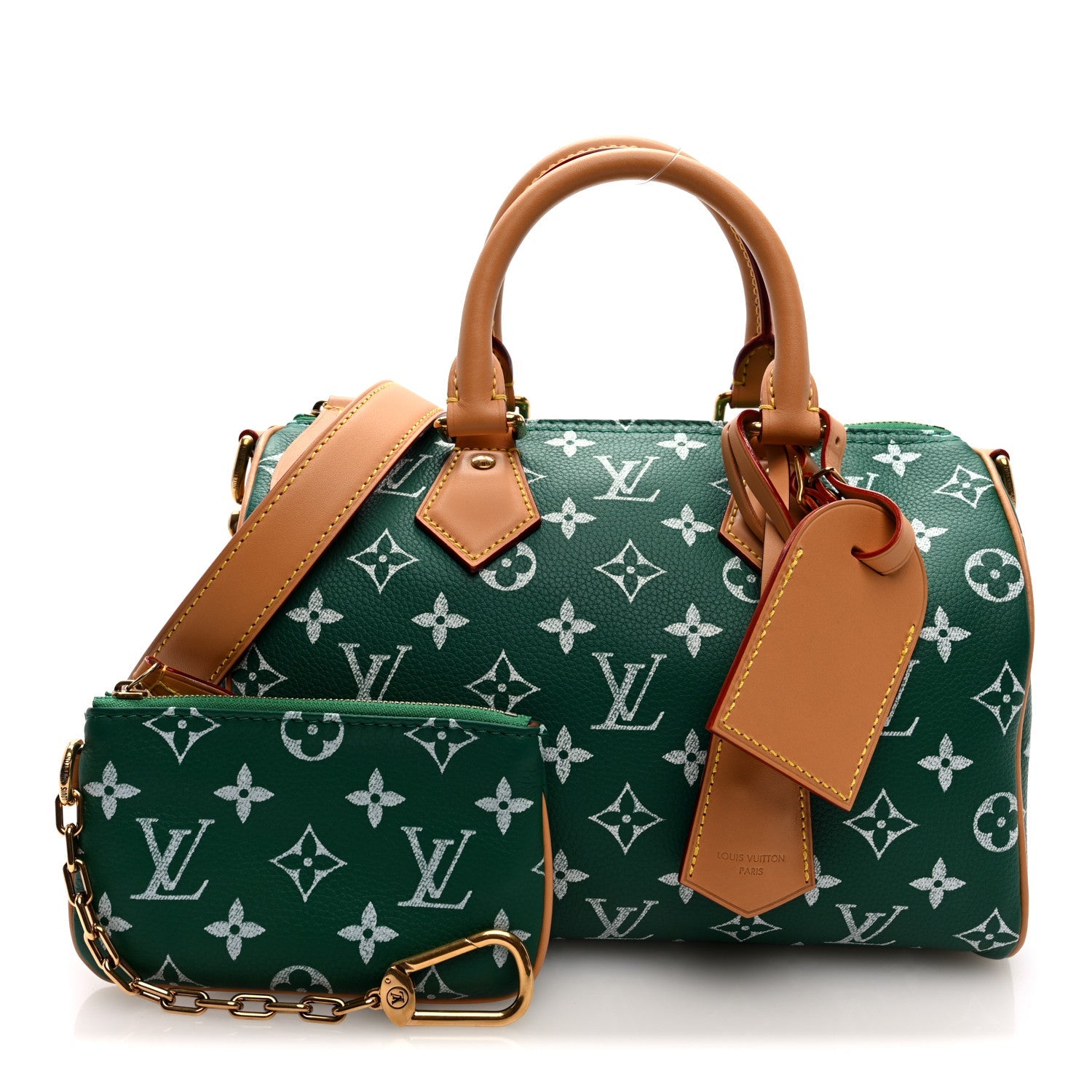 Calfskin Monogram Speedy P9 Bandouliere 25 Green