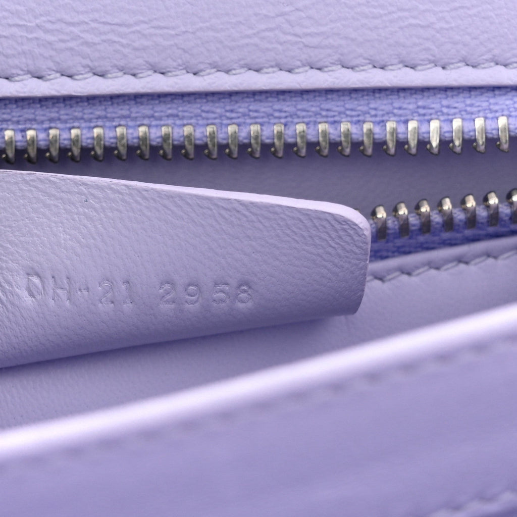 Brushed Off Calfskin Mini Iconic Top Handle Bag New Lavender