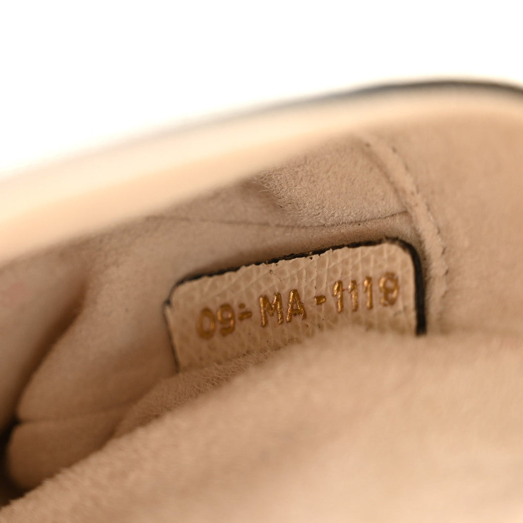 Grained Calfskin Mini Saddle Bag White