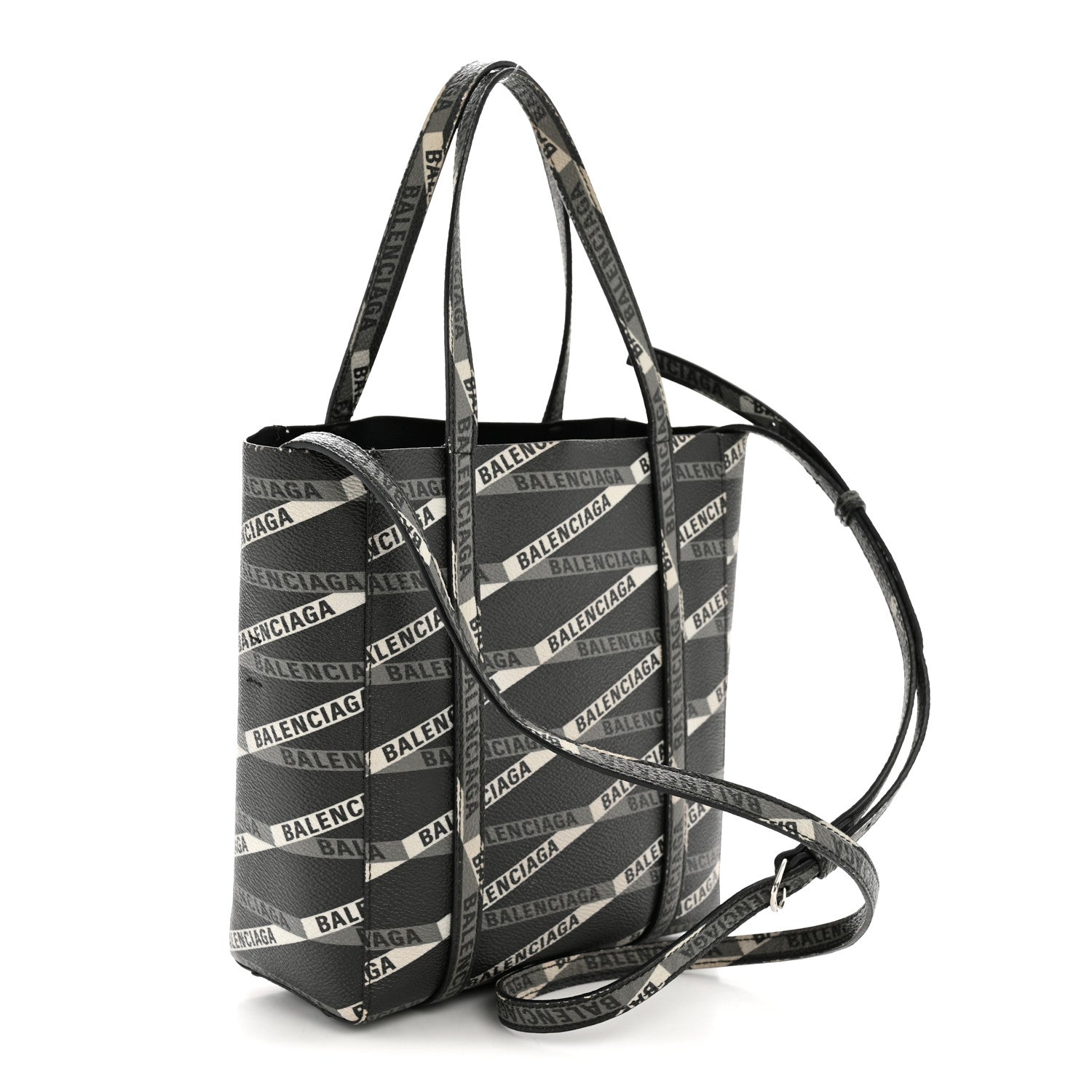 Coated Canvas Losange Monogram XXS Tote Black Grey