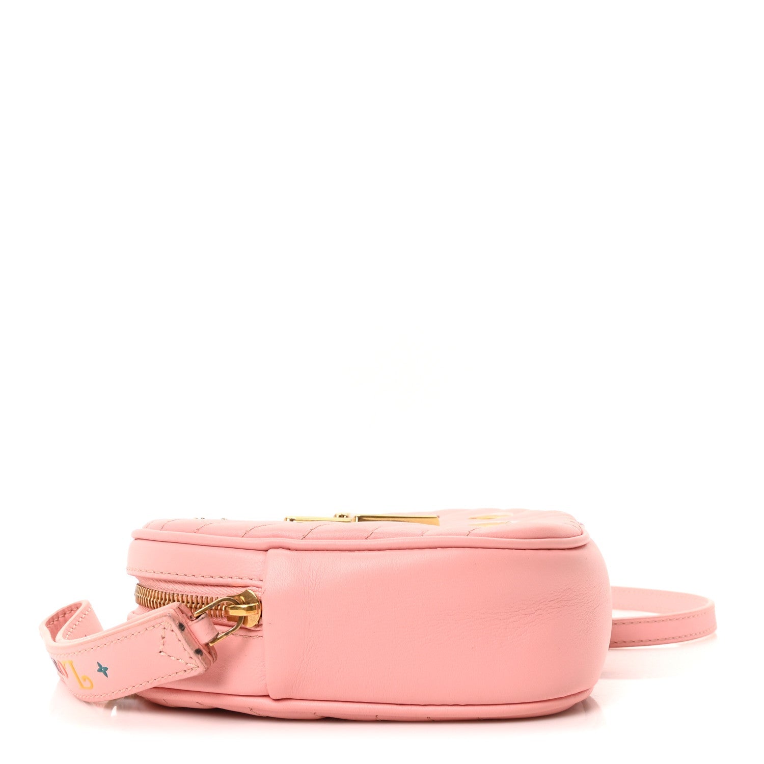 Calfskin Embellished New Wave Love Lock Heart Bag Rose Pomettes