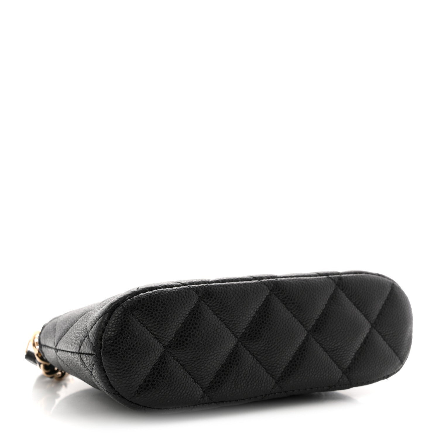 Caviar Quilted Classic Clutch With Chain Black