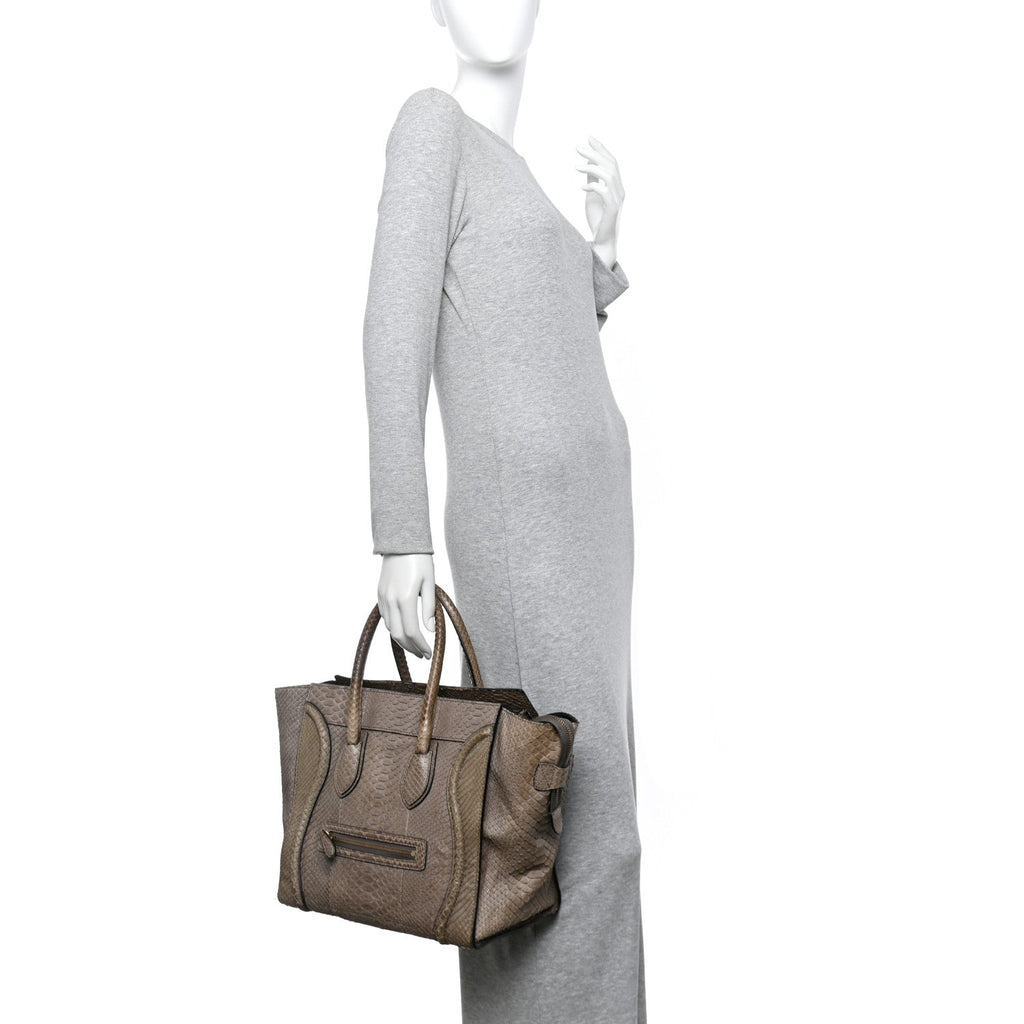 Snakeskin Mini Luggage Grey