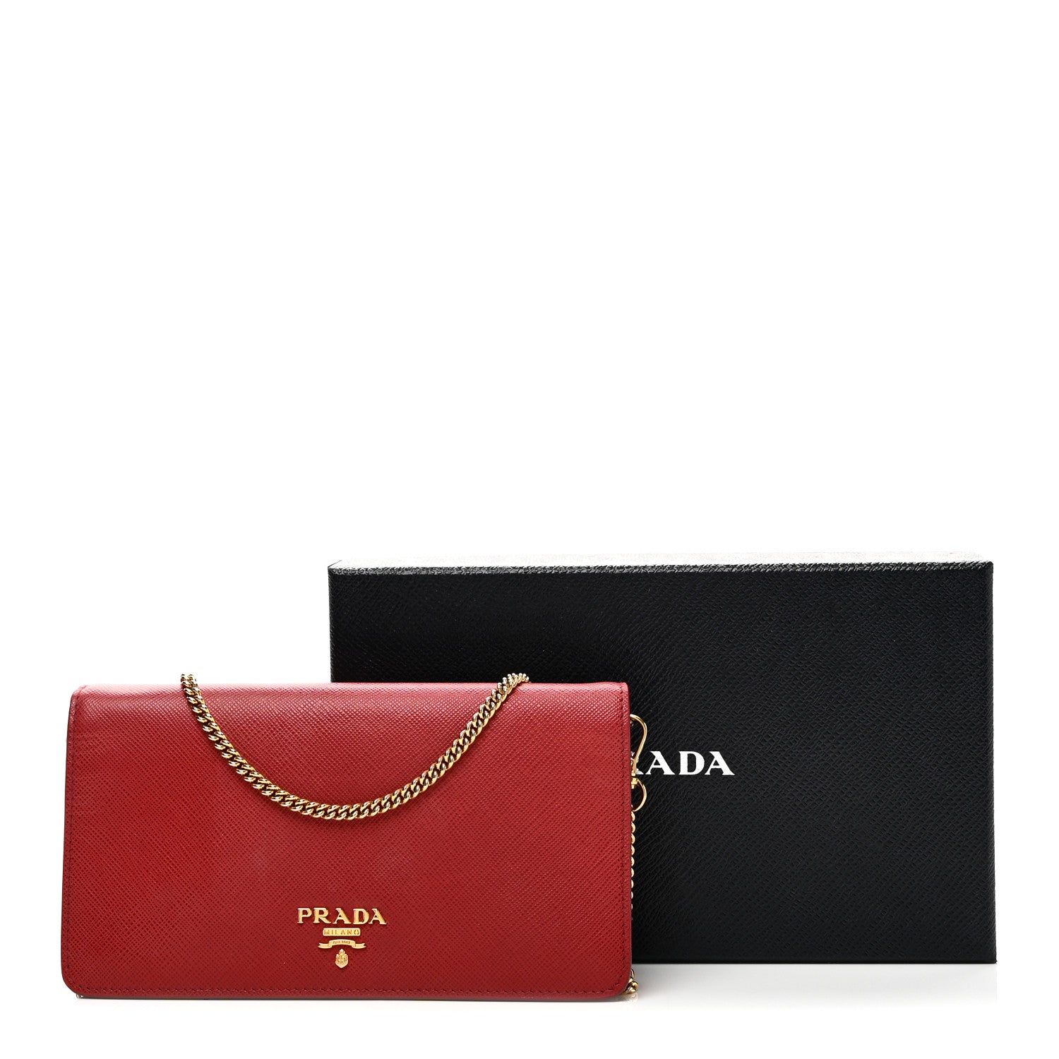 Saffiano Metal Oro Mini Bag Fuoco