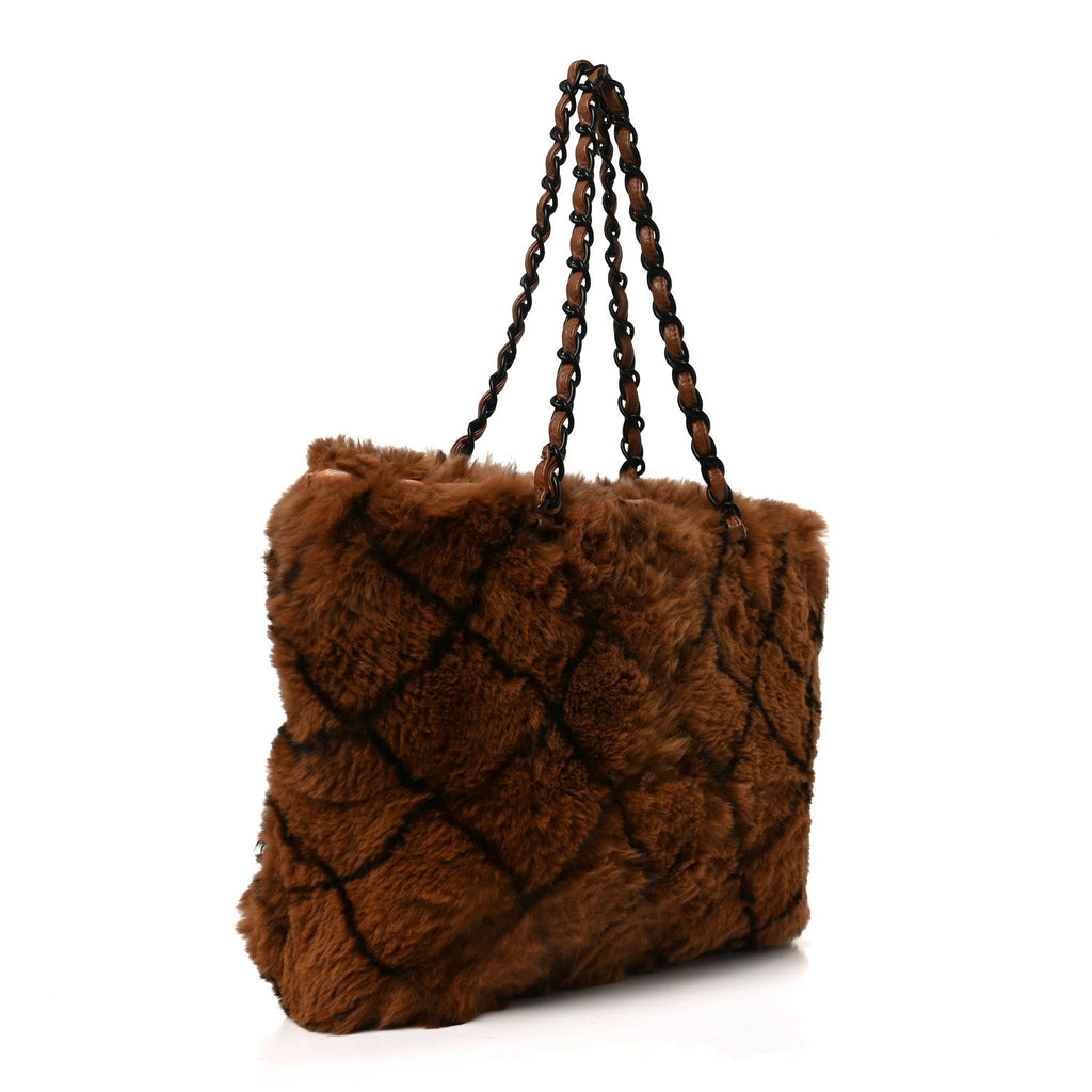 Lapin Fur Quilt Pattern Tote Brown