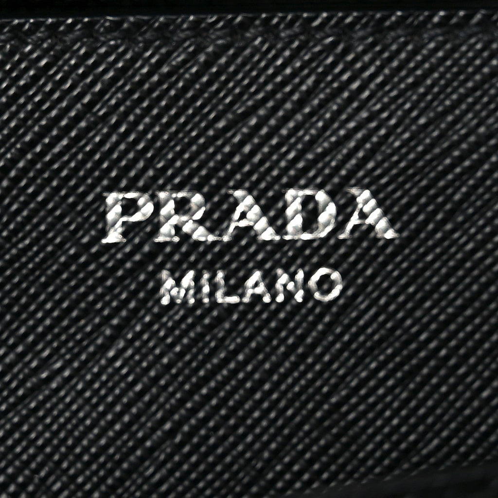 Nylon Saffiano Top Handle Bag Black